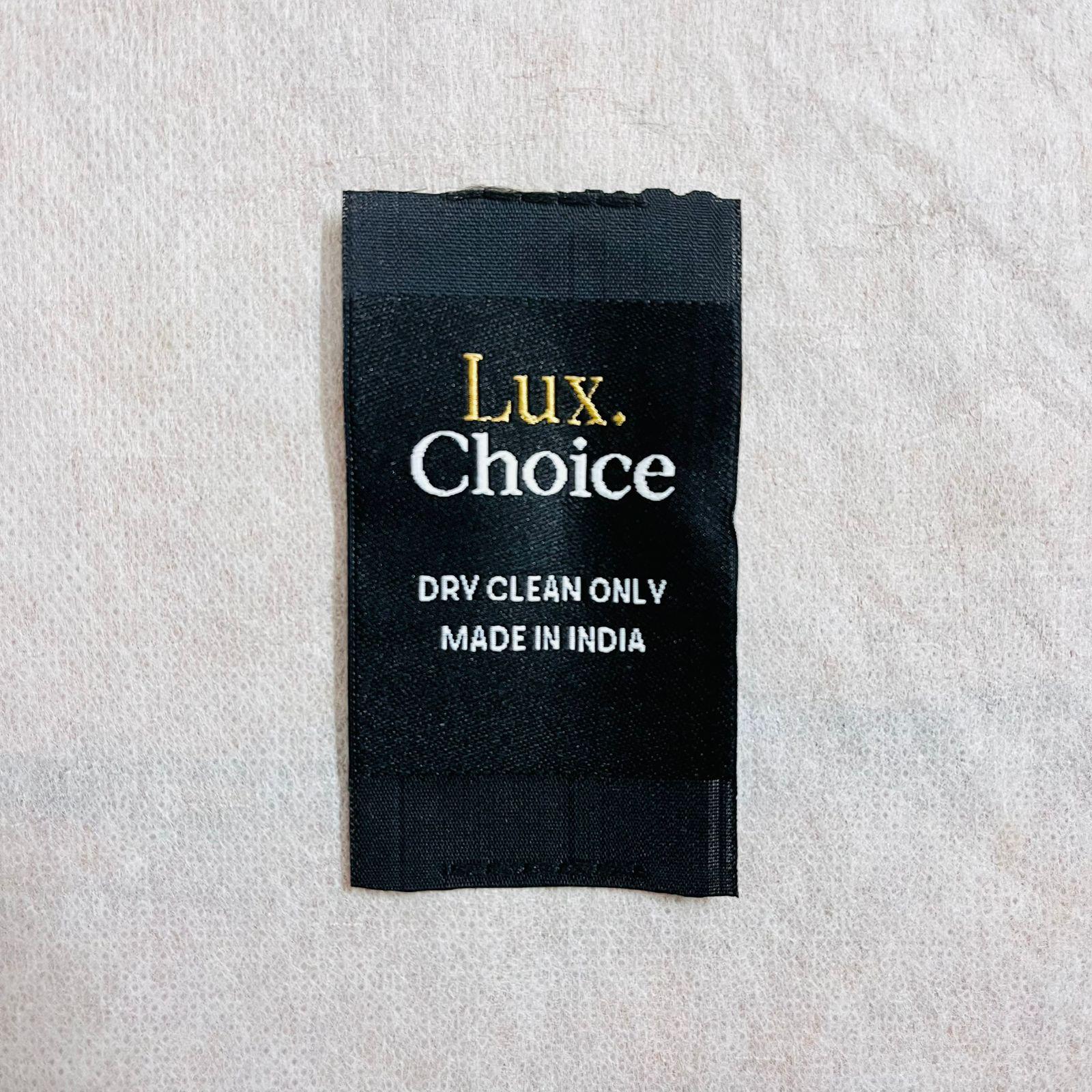 Custom woven brand label sample by Labelwala — example 1