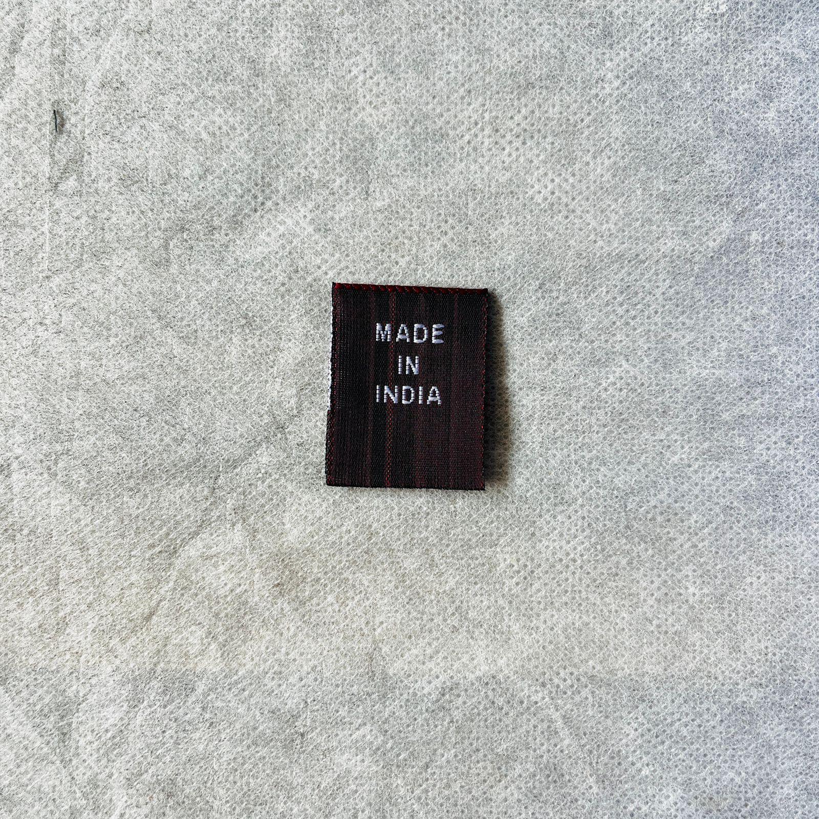 Custom woven brand label sample by Labelwala — example 4