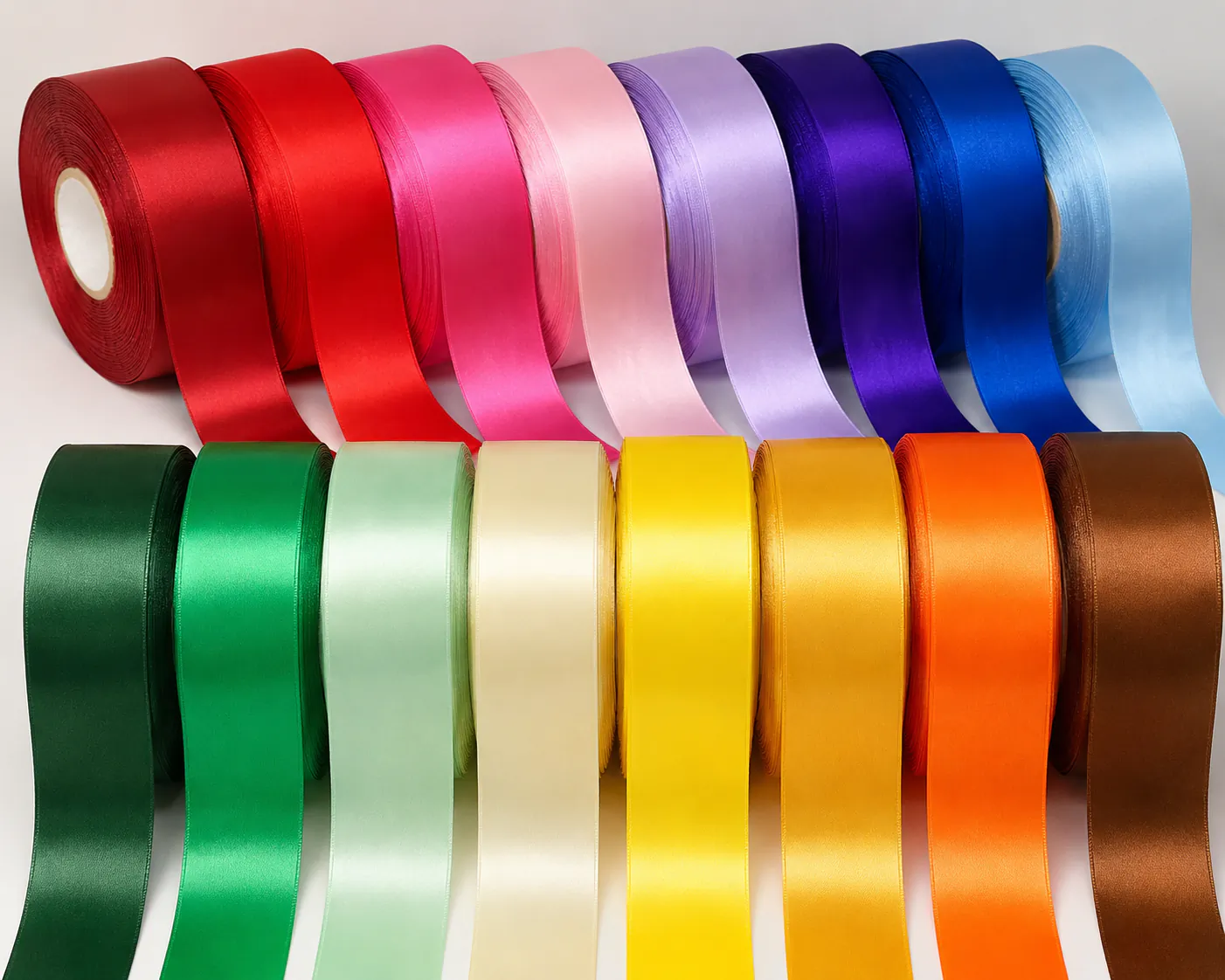 Custom printed satin ribbon for packaging and branding