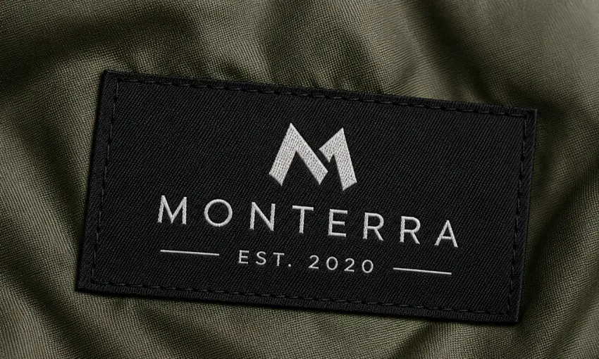 Customized taffeta label with brand artwork