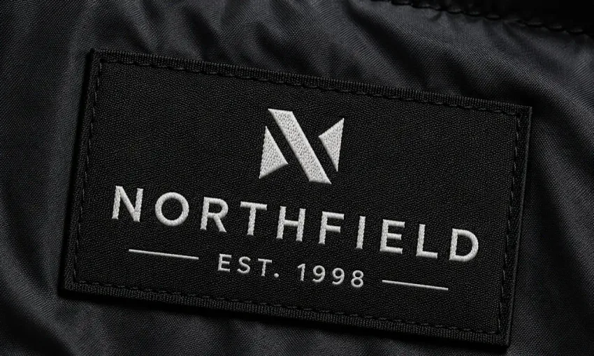 Custom nylon taffeta brand label: durable printed taffeta label for garment and uniform brands