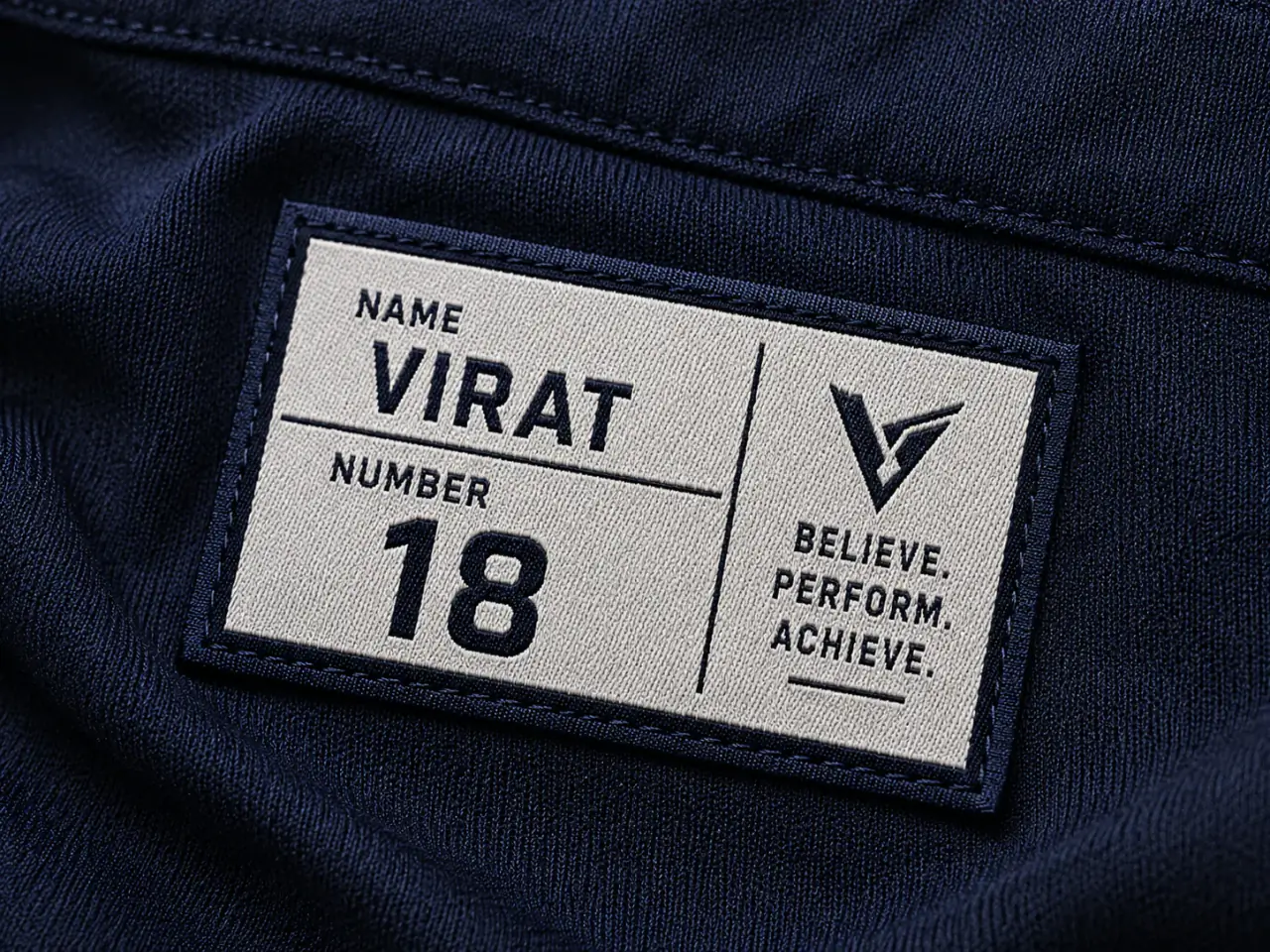 Personalised name and number labels for school uniforms, sports jerseys and team kits
