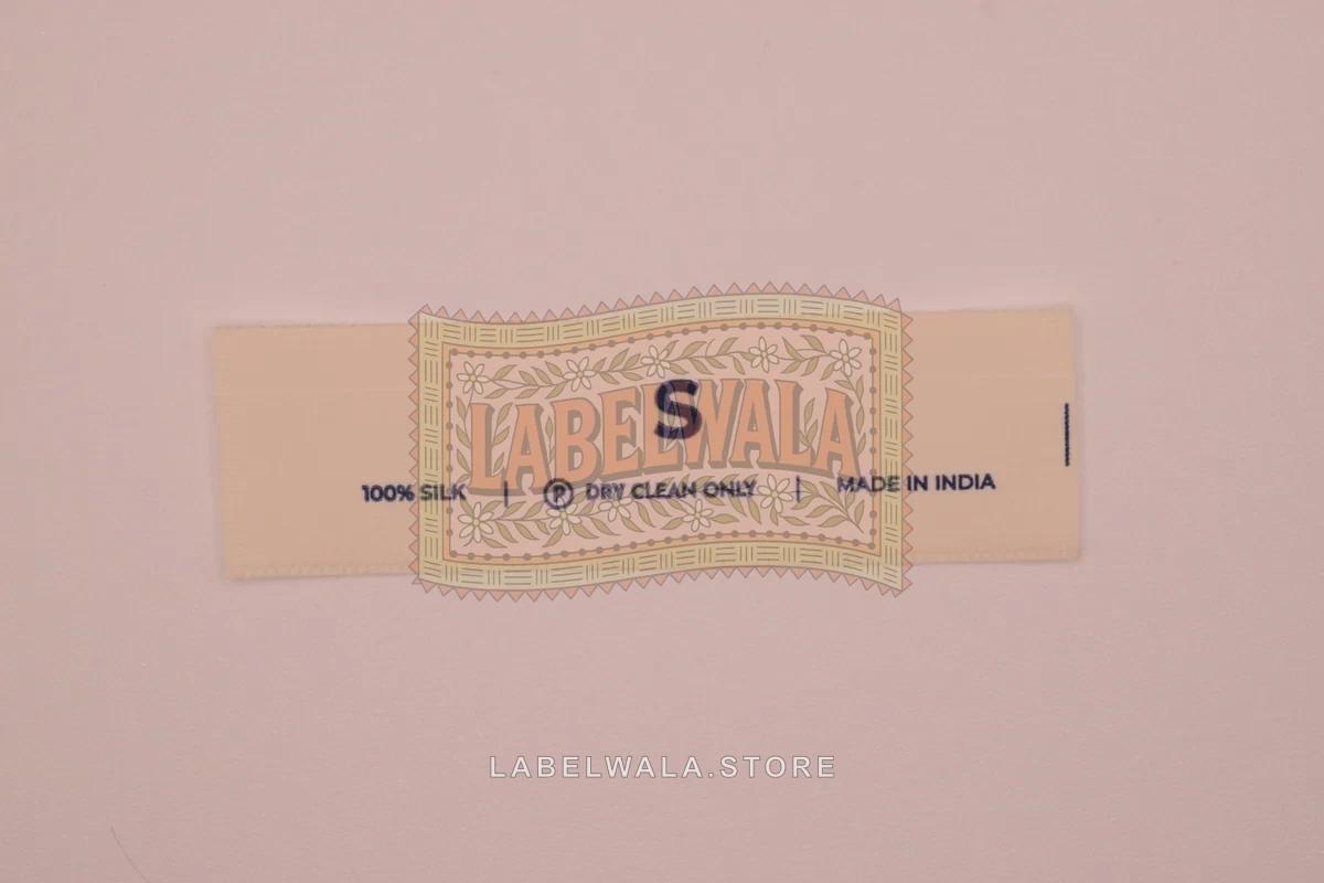 S Satin woven label