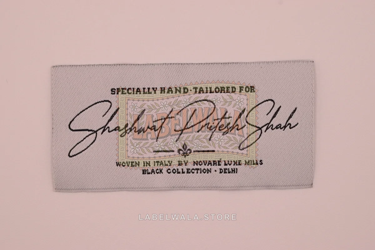 Shah woven label