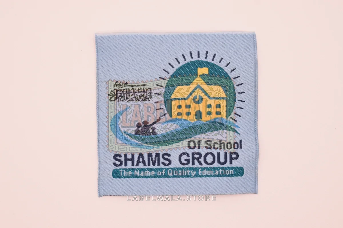 Shams woven label