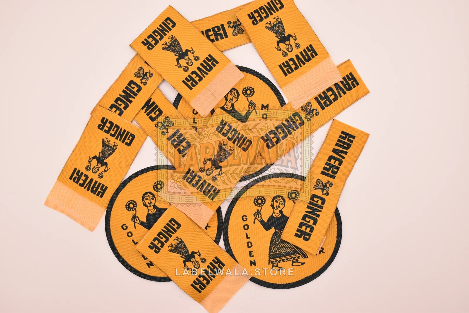 Ringer woven labels: production run