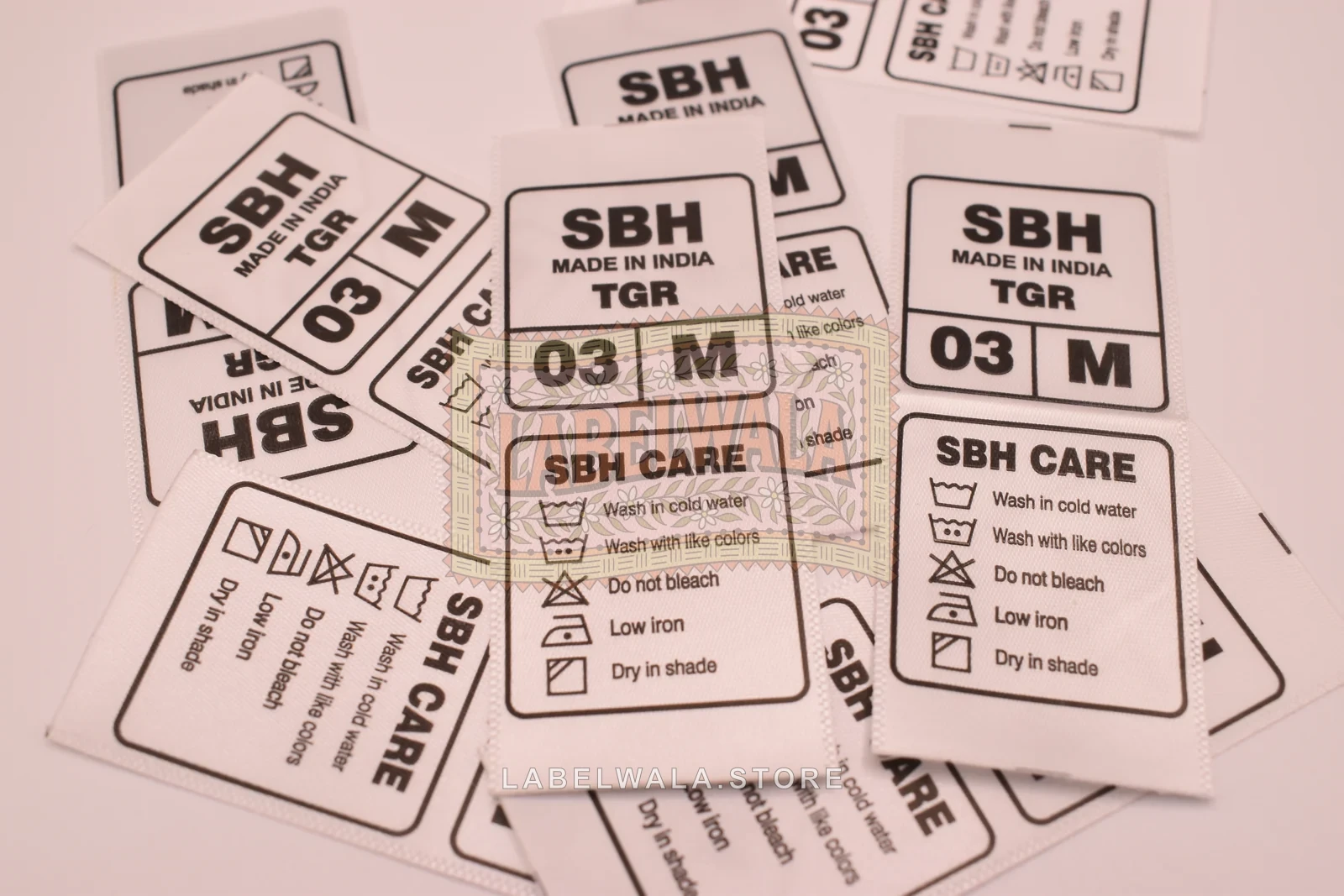 SBH satin labels: production run
